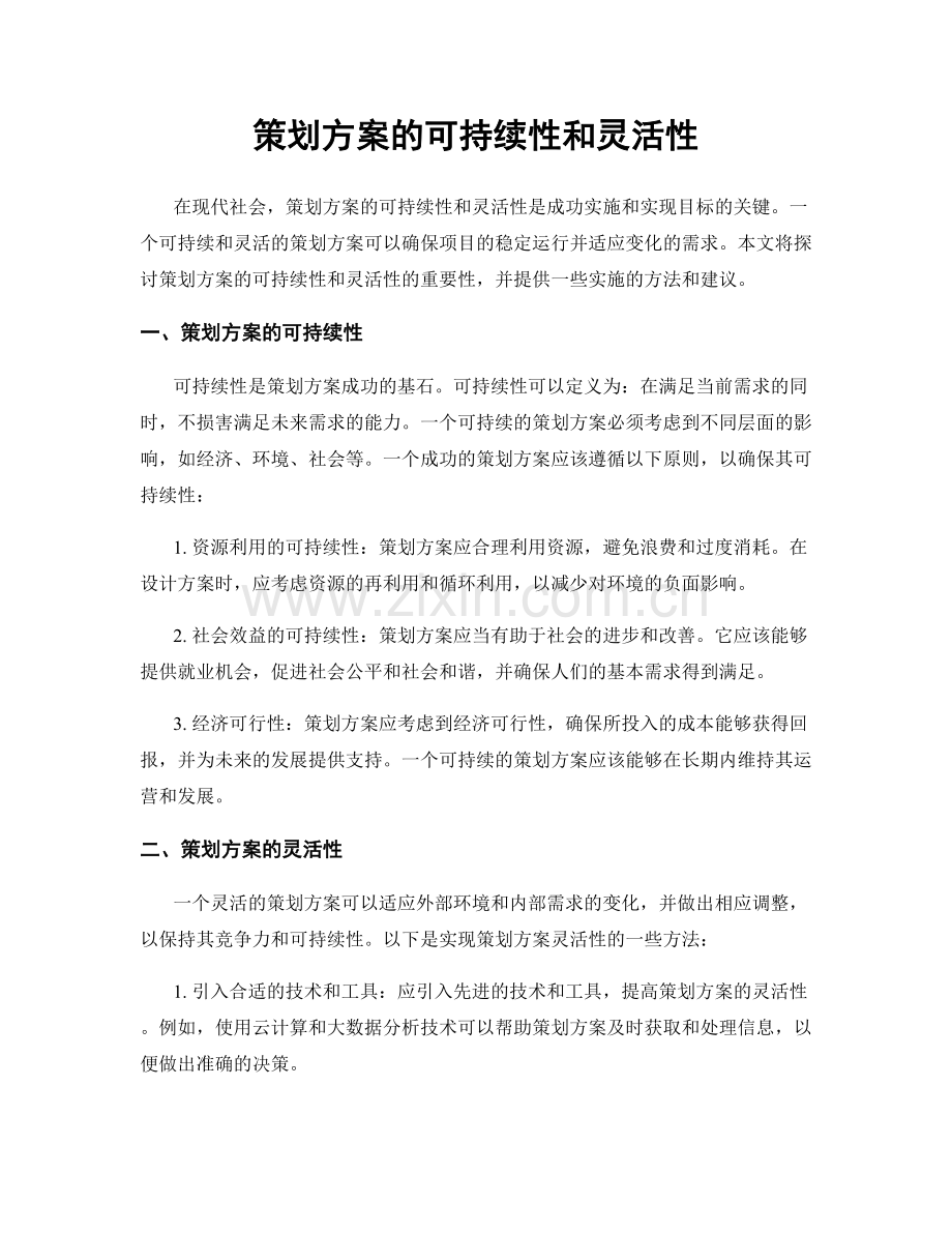 策划方案的可持续性和灵活性.docx_第1页