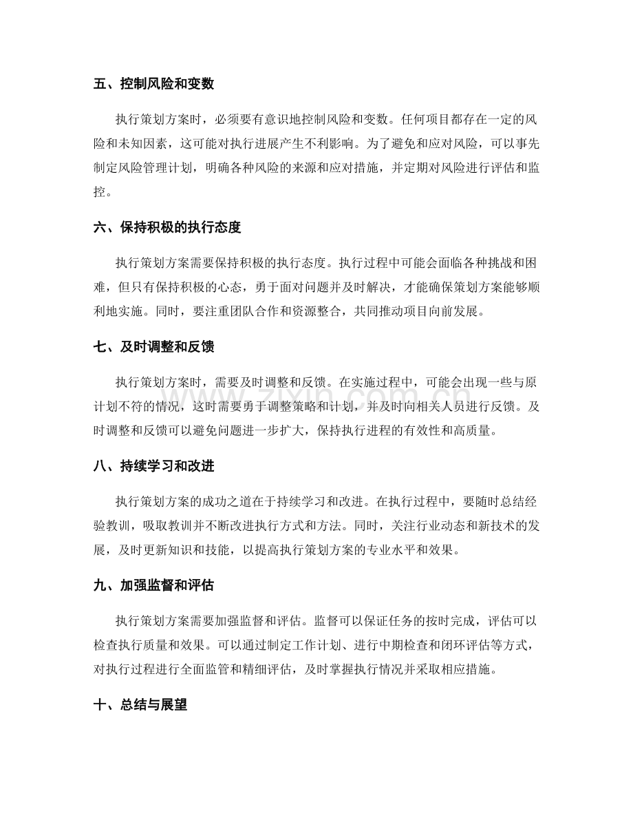 执行策划方案的关键要点和成功之道.docx_第2页