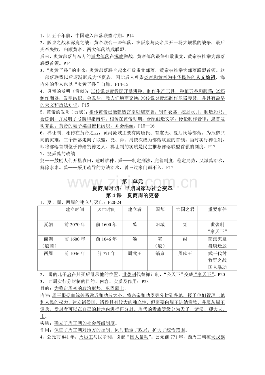 人教新版六年级历史上册复习提纲.doc_第2页