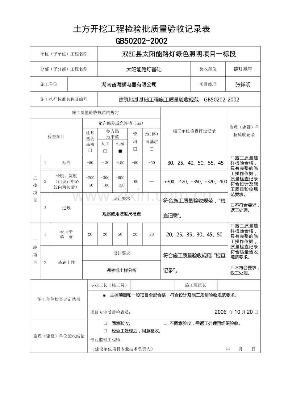 太阳能路灯验收记录表格总汇.doc_第2页