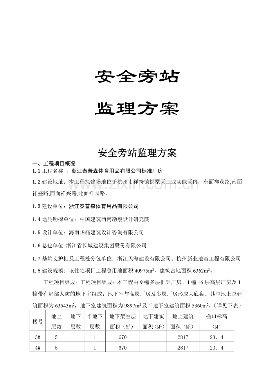 安全旁站监理方案.docx_第1页