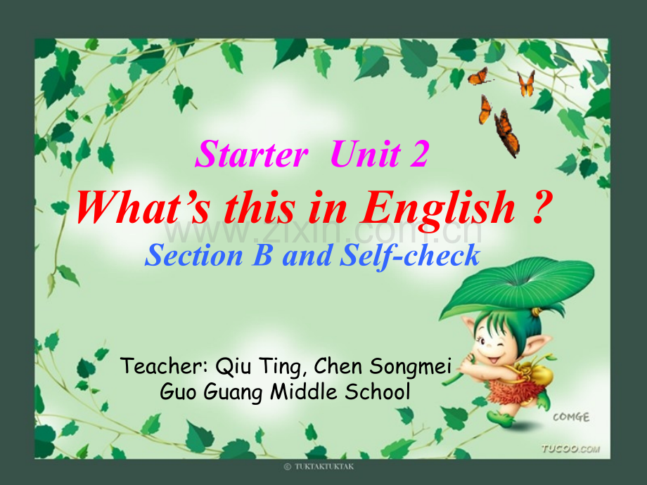 新目标初中英语七年级上册StarterUnit2WhatsthisinEnglishPeriod2.pptx_第1页