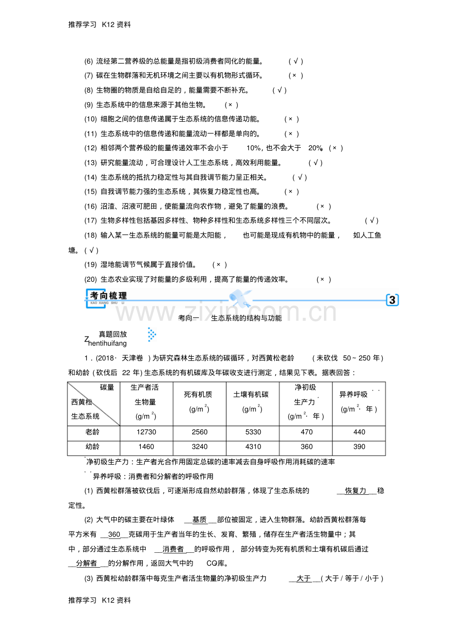 高考生物大二轮复习专题十三生态系统与环境保护学案.pdf_第2页