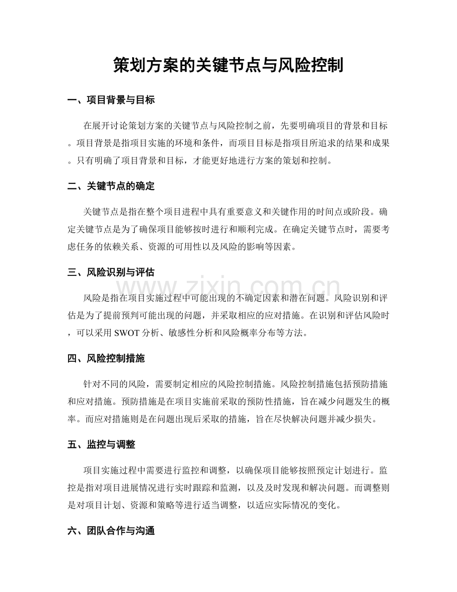 策划方案的关键节点与风险控制.docx_第1页