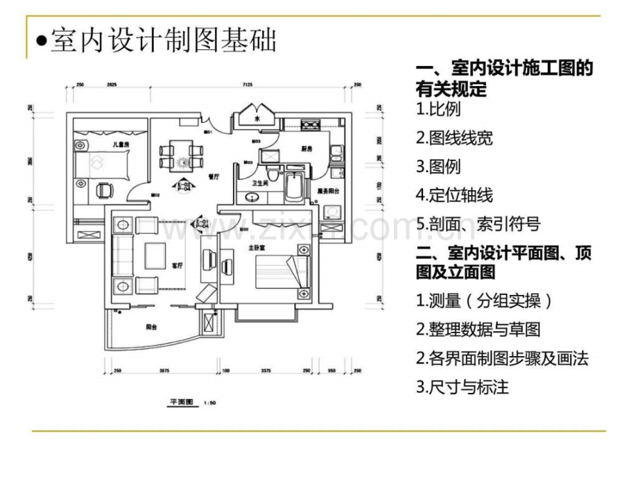 室内设计制图基础平面、顶面、立面.pptx_第1页