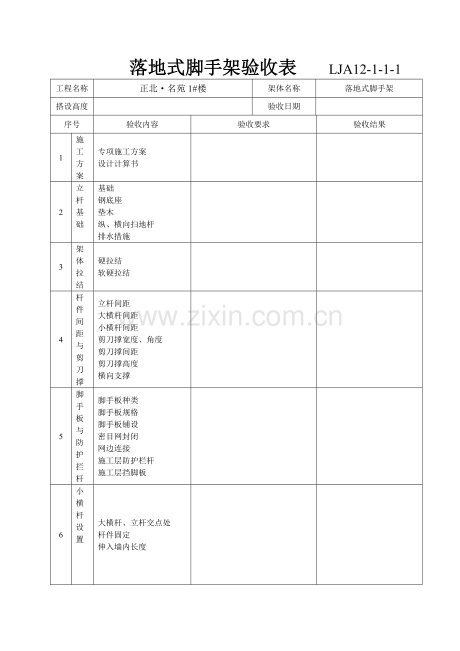 各类设备设施验收及检测记录表格.doc_第3页