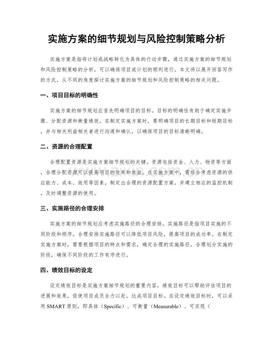 实施方案的细节规划与风险控制策略分析.docx_第1页