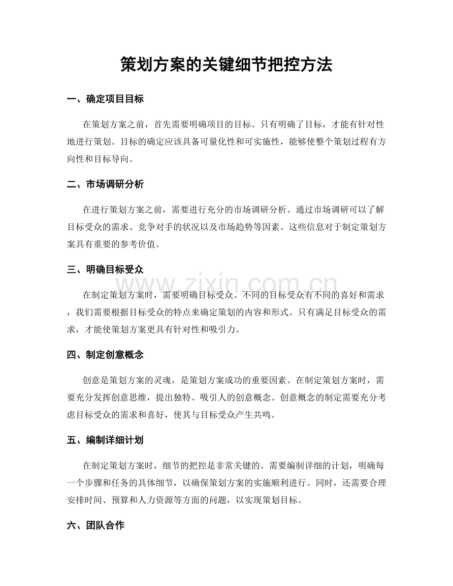 策划方案的关键细节把控方法.docx_第1页