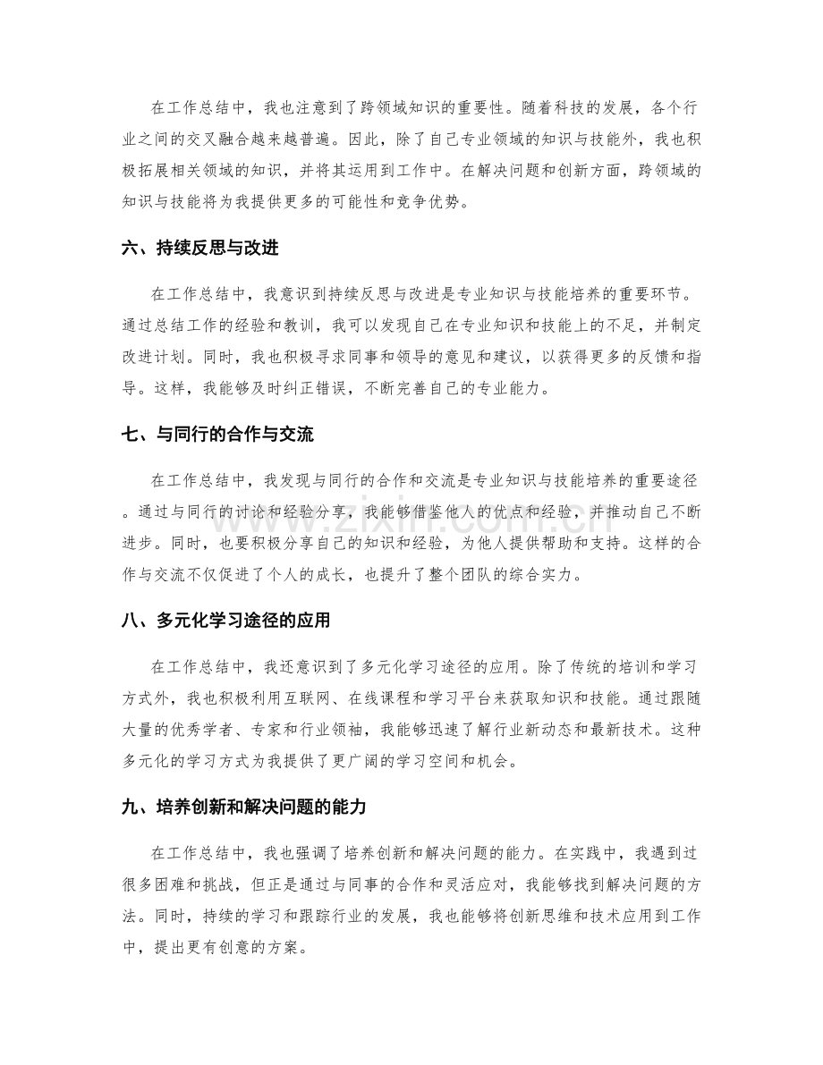 工作总结中的专业知识与技能培养.docx_第2页