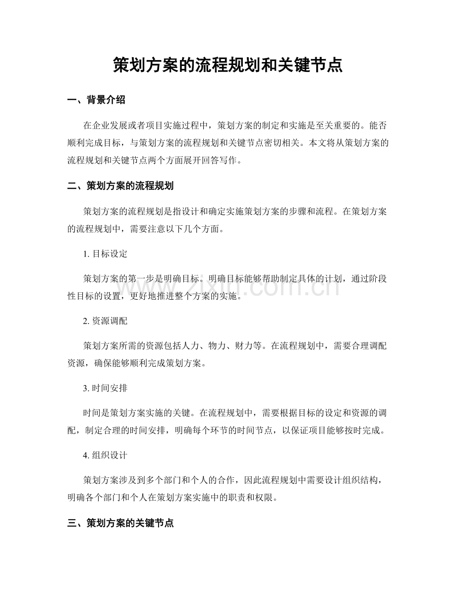 策划方案的流程规划和关键节点.docx_第1页