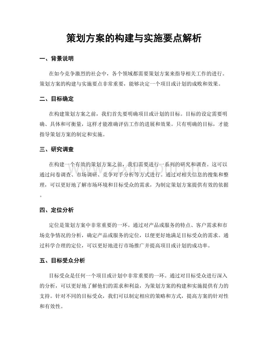 策划方案的构建与实施要点解析.docx_第1页