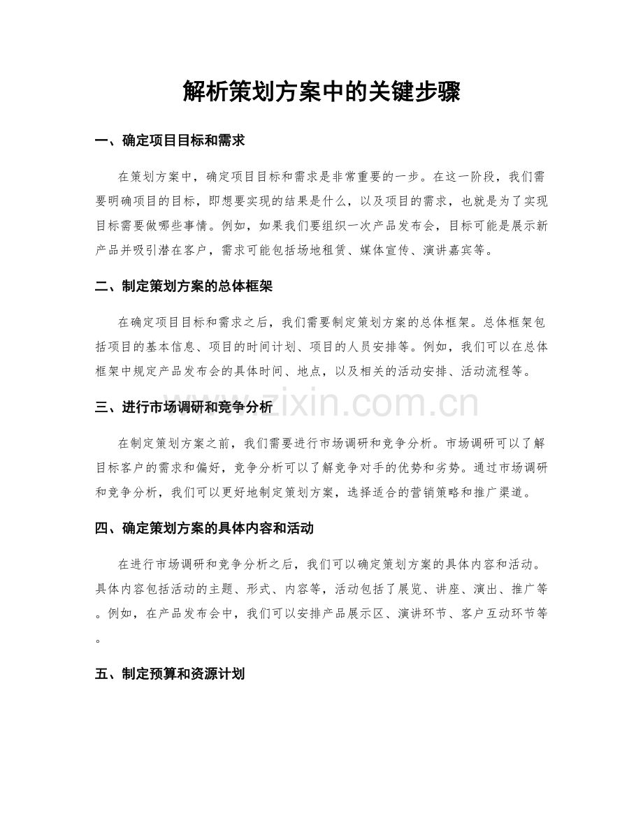 解析策划方案中的关键步骤.docx_第1页