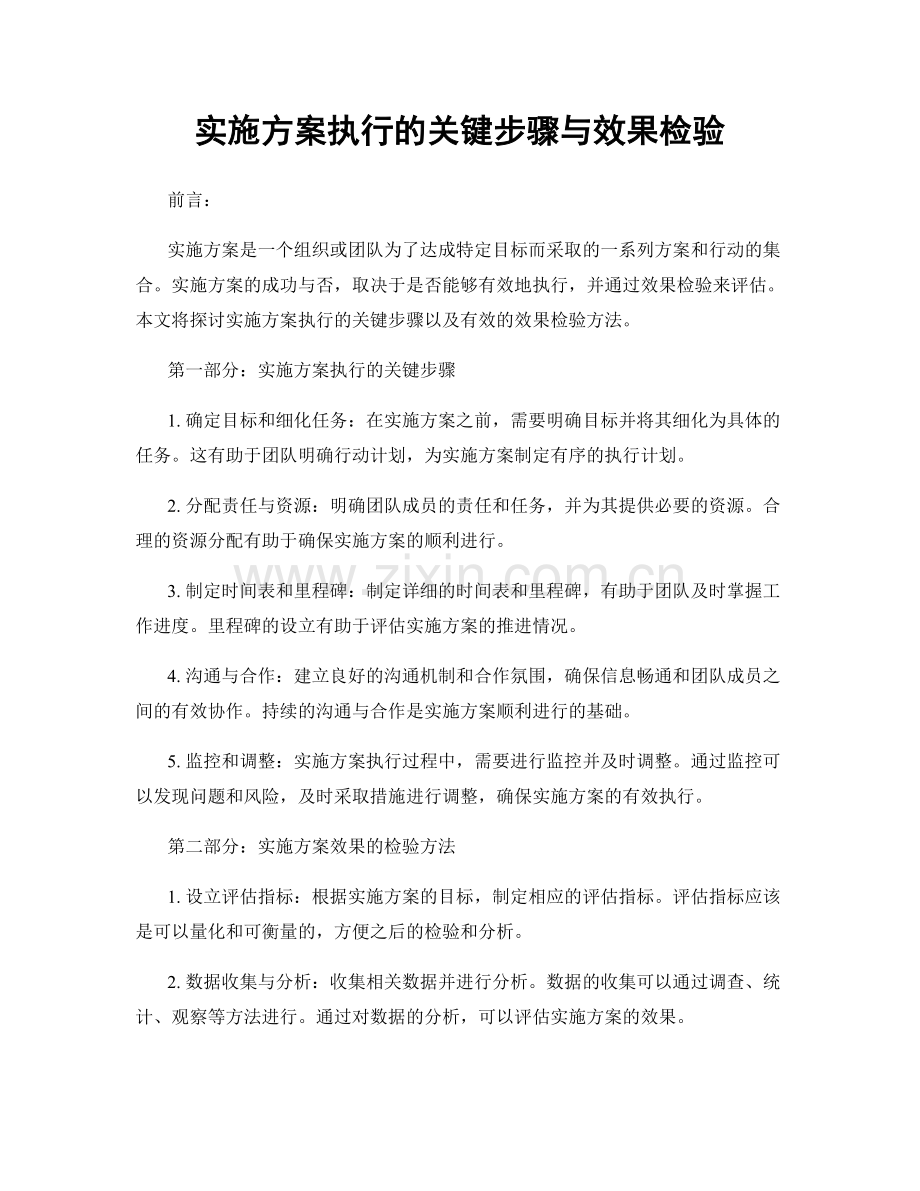 实施方案执行的关键步骤与效果检验.docx_第1页