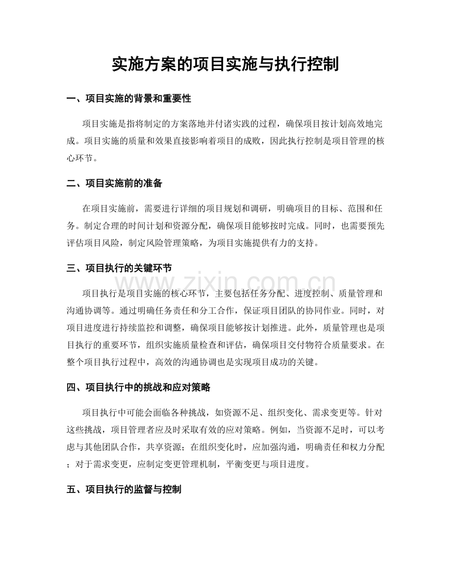 实施方案的项目实施与执行控制.docx_第1页