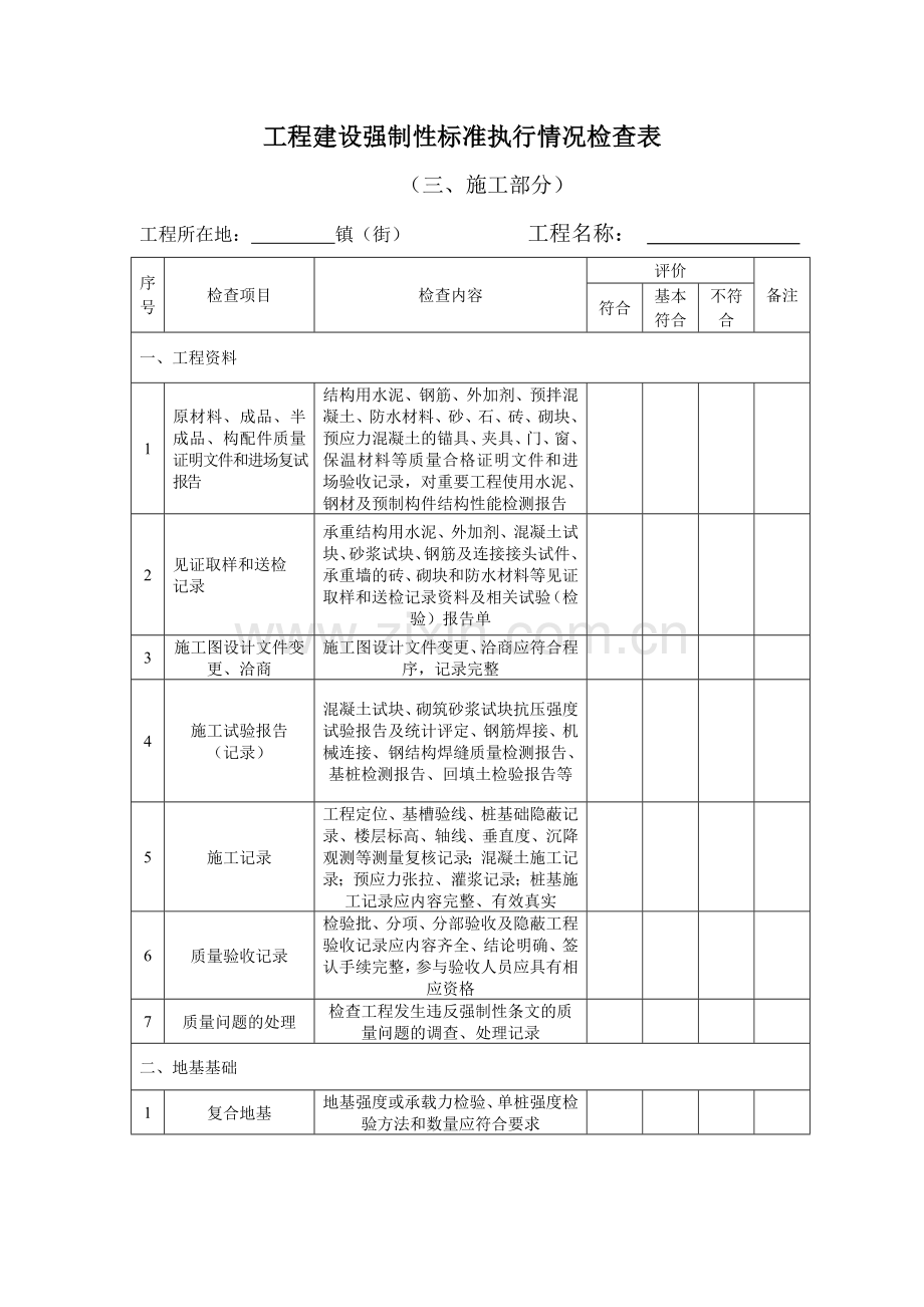 工程建设强制性标准执行情况检查表1.doc_第3页