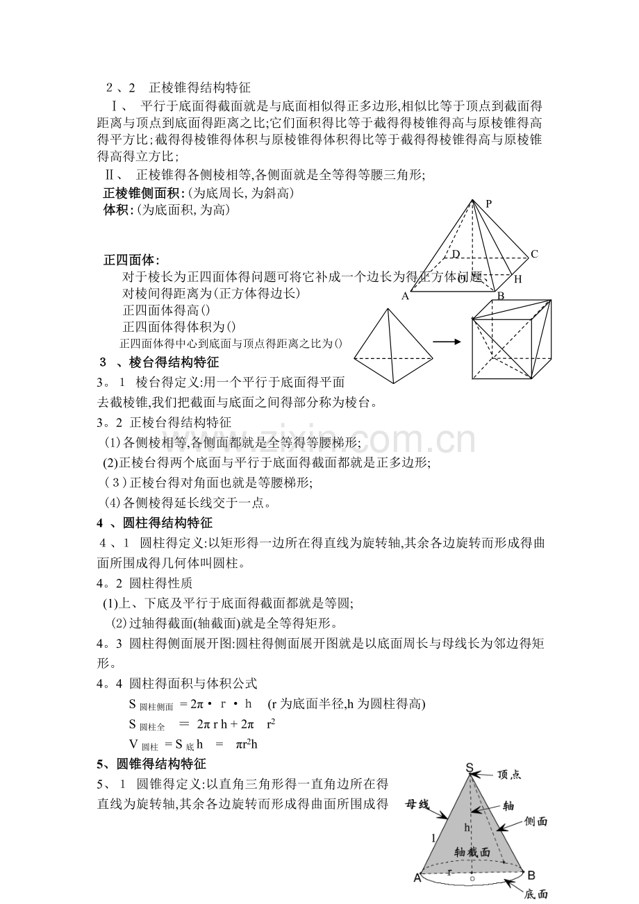 高中立体几何知识点总结.doc_第2页