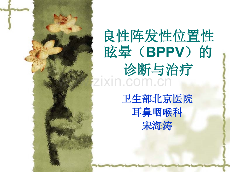 7阵发性位置性眩晕(BPPV)诊断和治疗-.ppt-2011.ppt_第1页