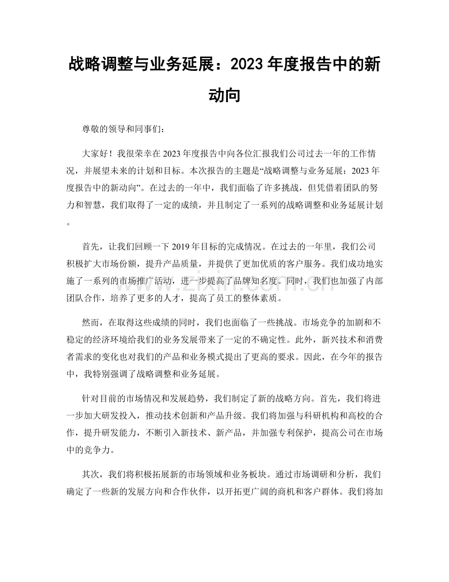 战略调整与业务延展：2023年度报告中的新动向.docx_第1页