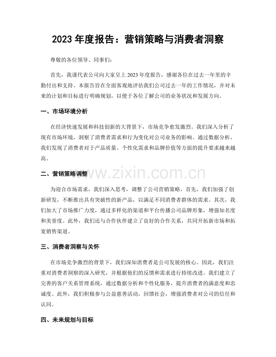 2023年度报告：营销策略与消费者洞察.docx_第1页