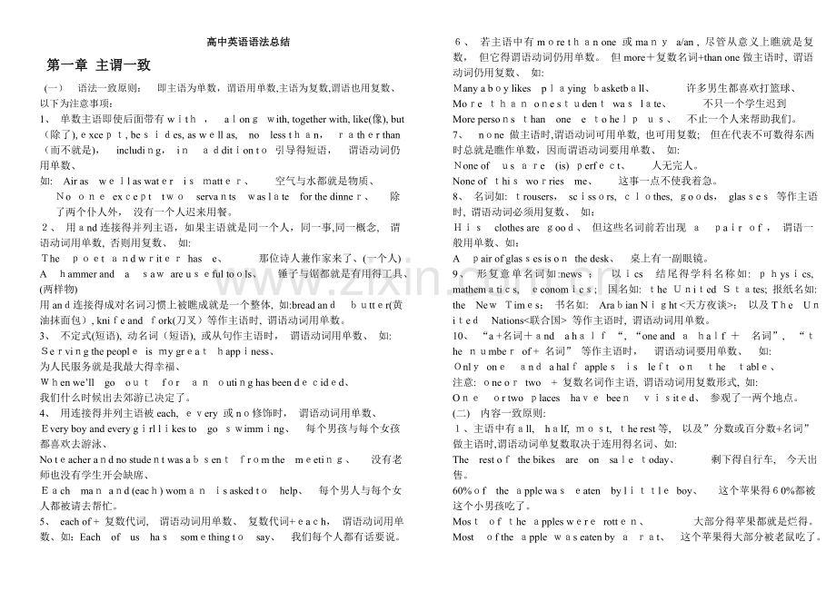 高中英语语法归纳总结.doc_第1页