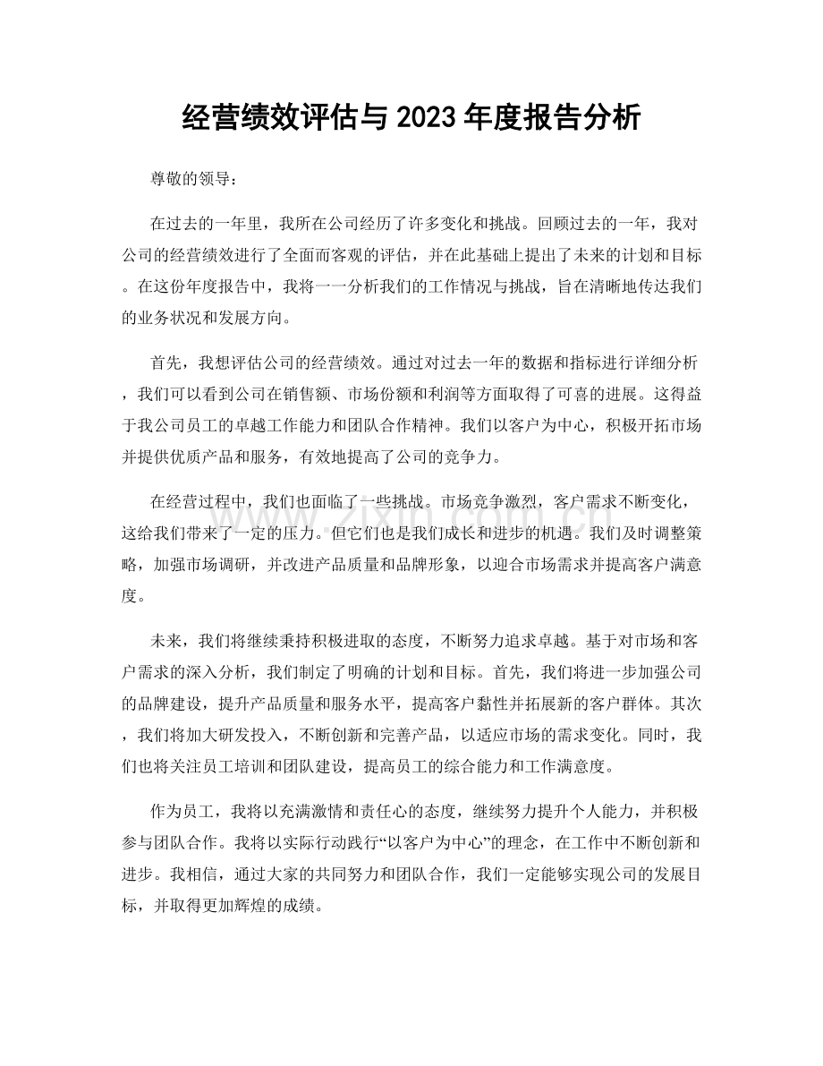 经营绩效评估与2023年度报告分析.docx_第1页