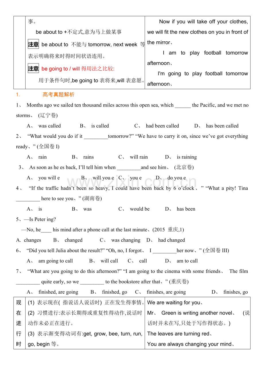 高考语法第一讲动词时态.doc_第2页