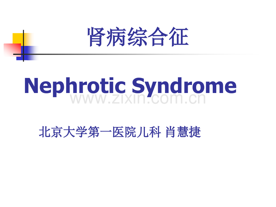 肾病综合征NephroticSyndrome-北京大学医学部课程中心.ppt_第1页