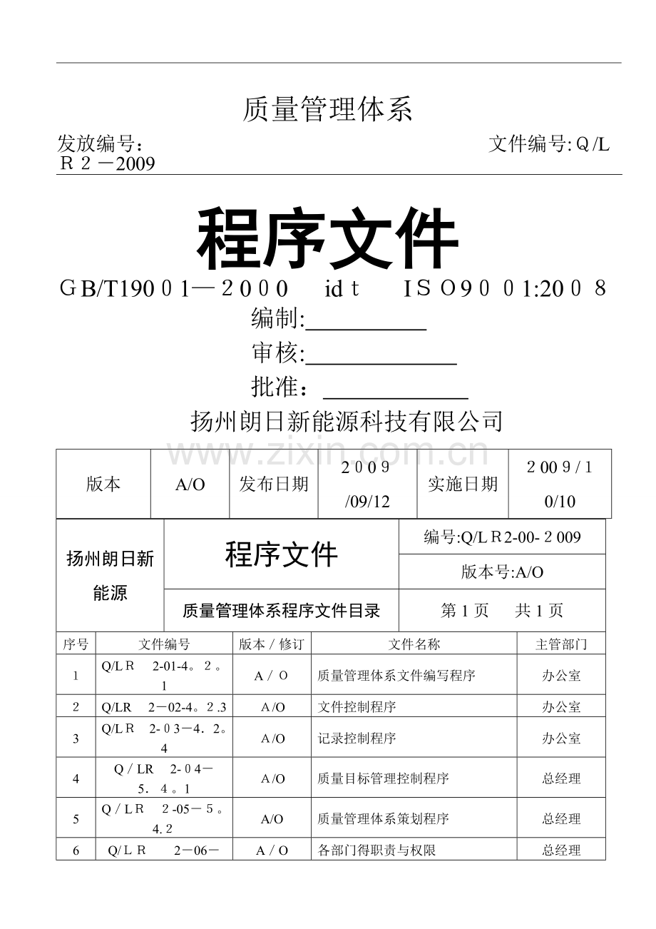 质量管理体系程序文件.doc_第1页