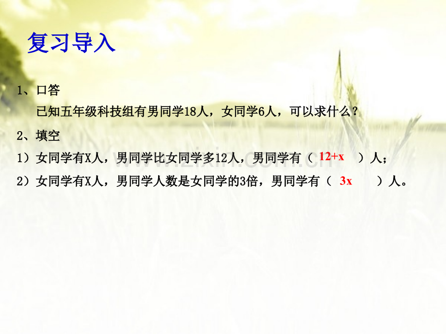 2014新人教版五年级上册数学第五单元实际问题与方程例4ppt讲解.ppt_第2页