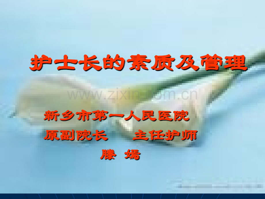 护士长素质及管理.ppt_第1页