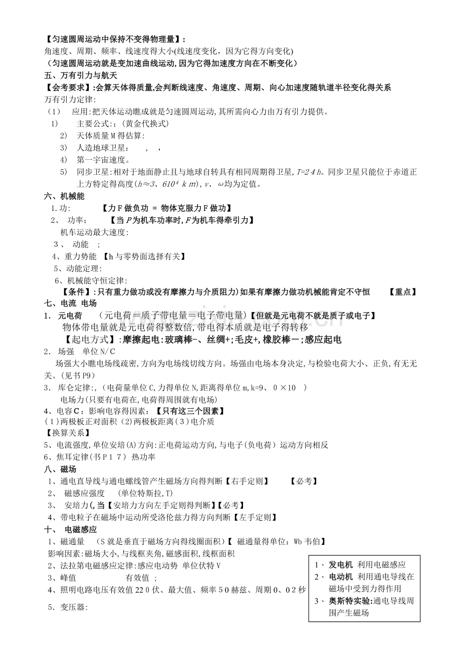 高二会考理化生知识点.doc_第2页