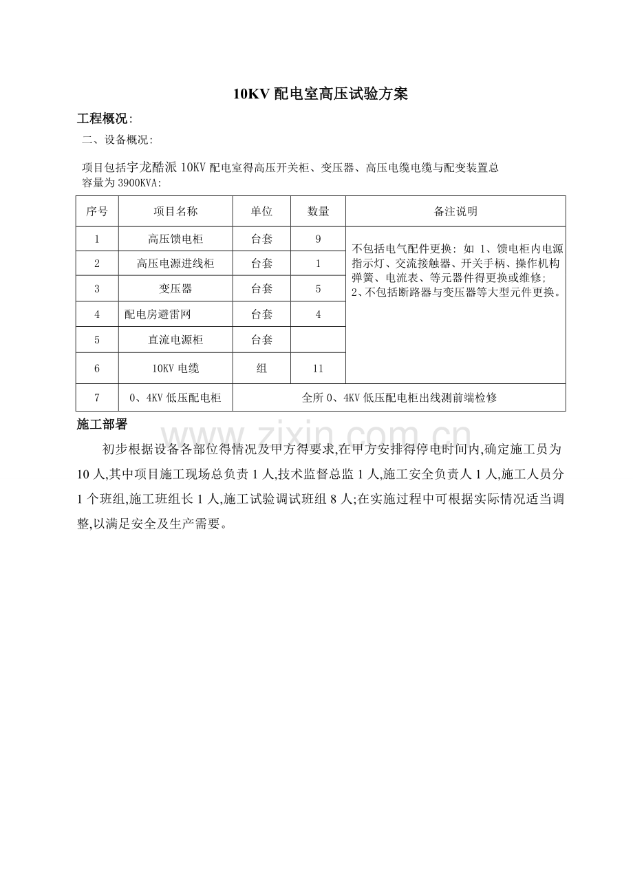 高压电气预防性试验方案.doc_第1页