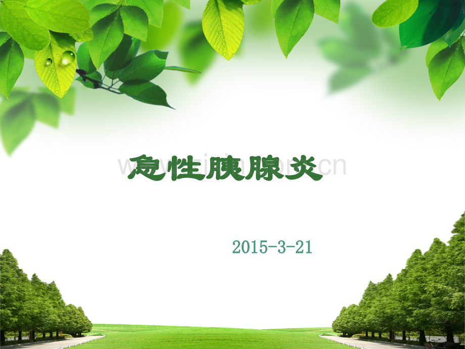 2015急性胰腺炎的治疗(.ppt_第1页