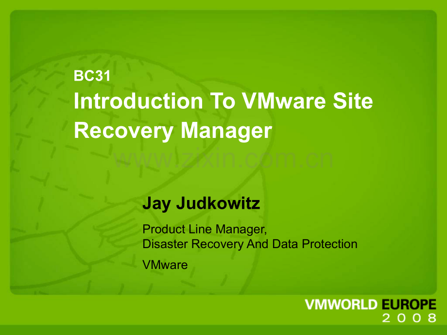 BC31IntroductionToVMwareSiteRecoveryManager.ppt_第1页