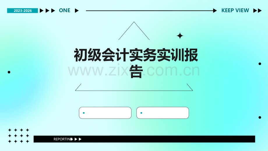 初级会计实务实训报告.pptx_第1页
