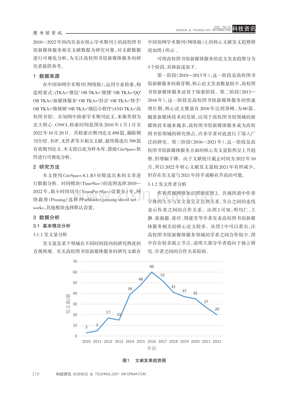 基于CiteSpace的高校图书馆新媒体服务的可视化分析.pdf_第2页