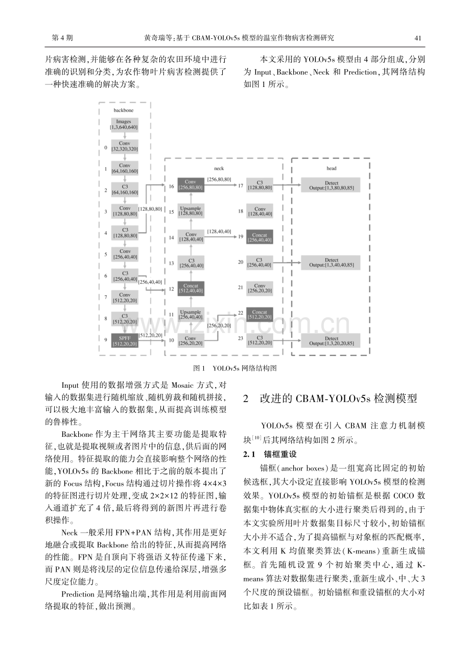 基于CBAM-YOLOv5s模型的温室作物病害检测研究.pdf_第2页