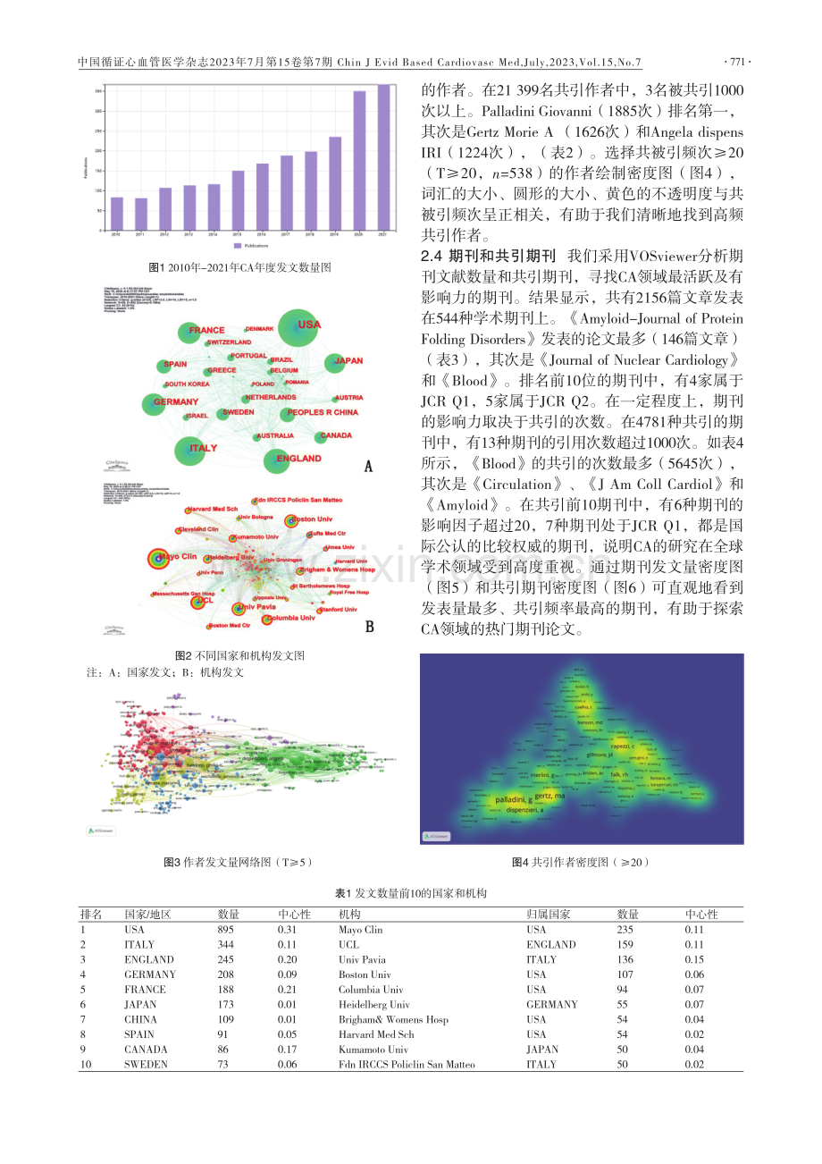 基于CiteSpace和VOSviewer对心脏淀粉样变性相关文献的可视化分析.pdf_第3页