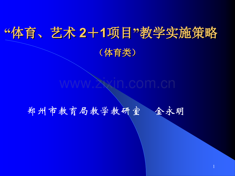 “体育、艺术”2+1项目”教学实施策略汇编.ppt_第1页