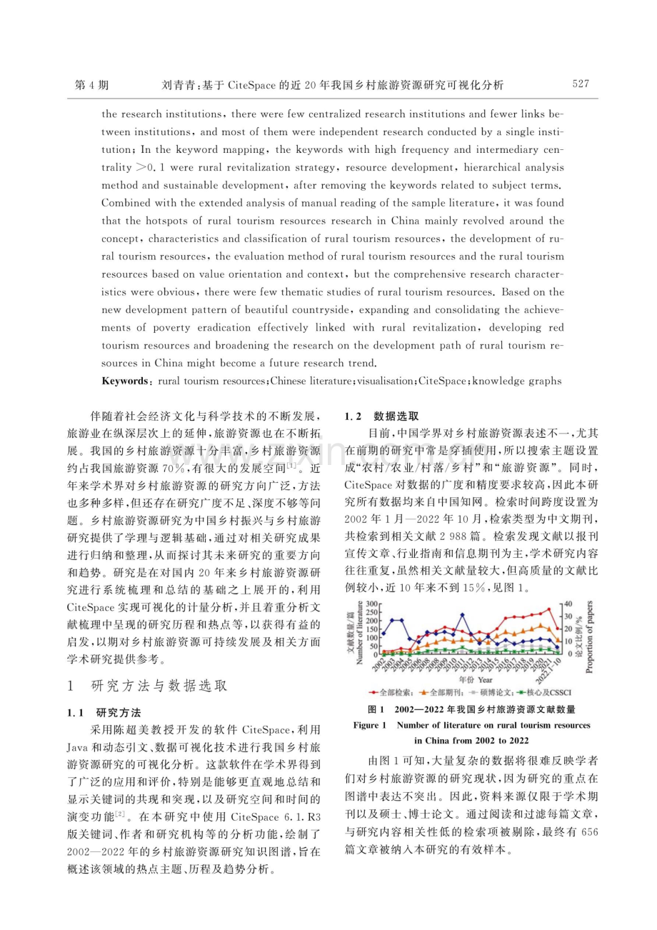 基于CiteSpace的近20年我国乡村旅游资源研究可视化分析.pdf_第2页