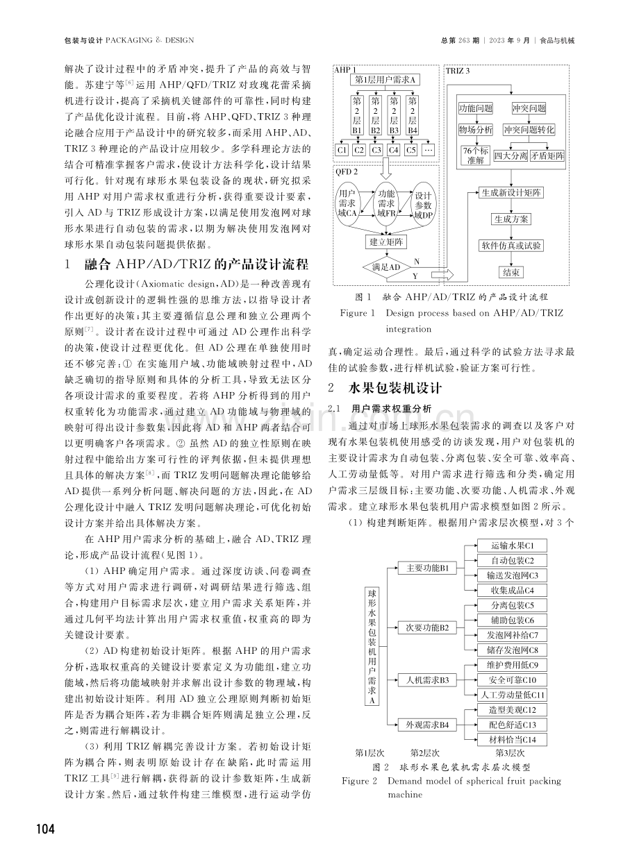 基于AHP_AD_TRIZ的球形水果包装机设计.pdf_第2页