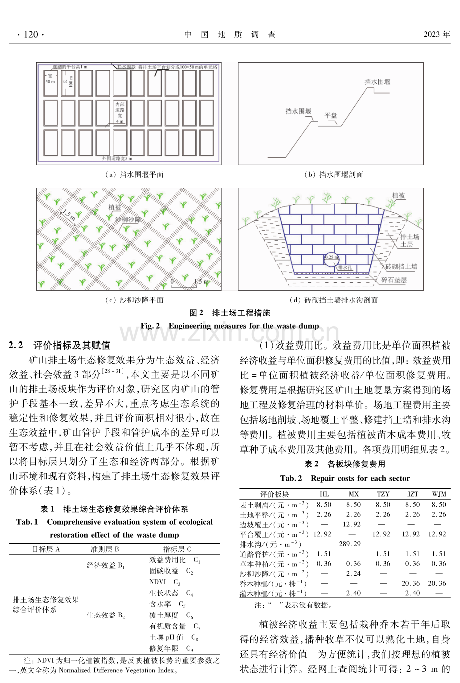 基于AHP-TOPSIS方法的薛家湾—龙口镇露天煤矿大型排土场生态修复效果评价.pdf_第3页