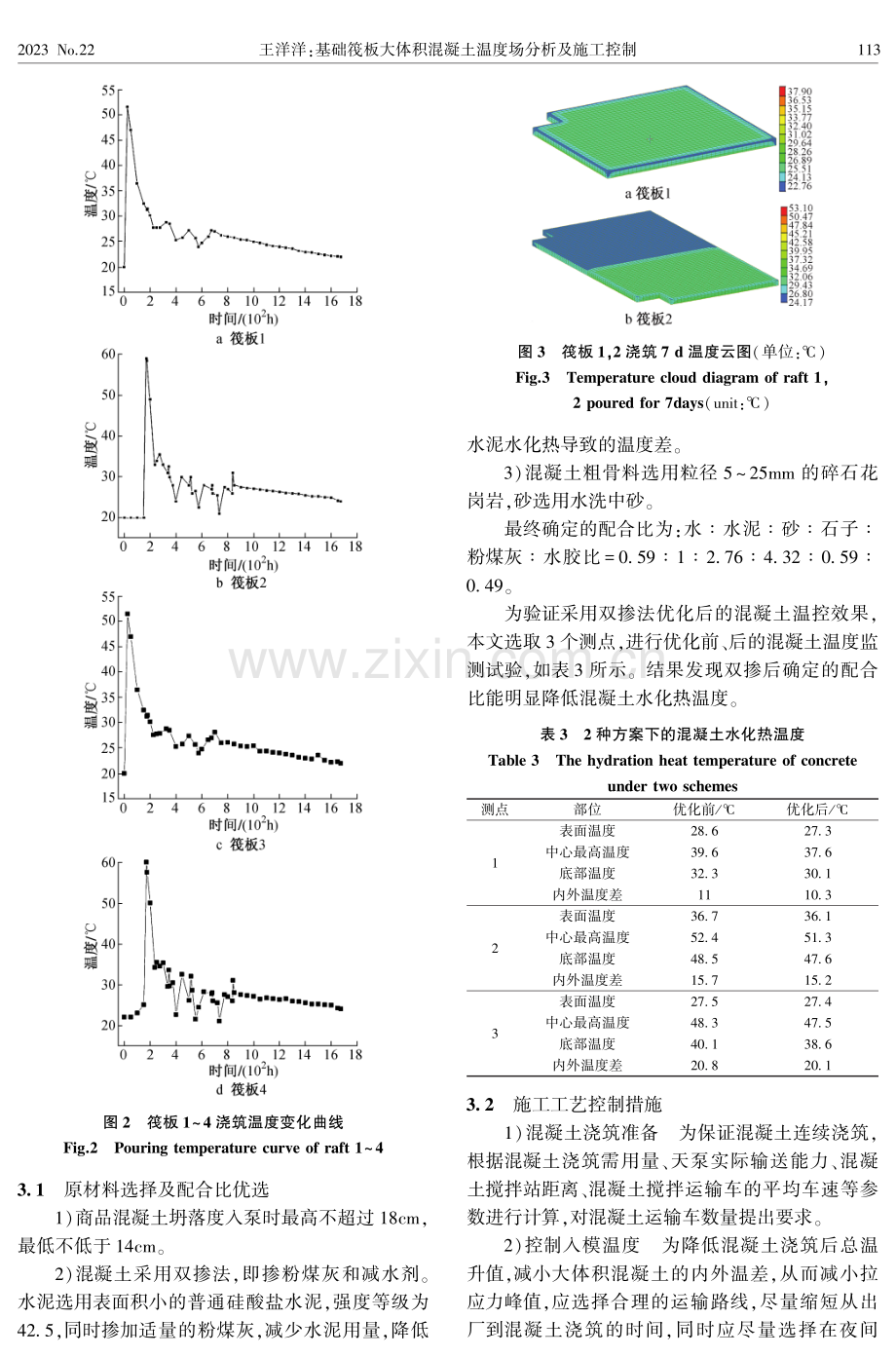 基础筏板大体积混凝土温度场分析及施工控制.pdf_第3页