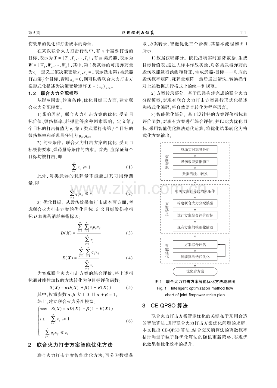 基于CE-QPSO算法的联合火力打击方案智能优化方法.pdf_第2页