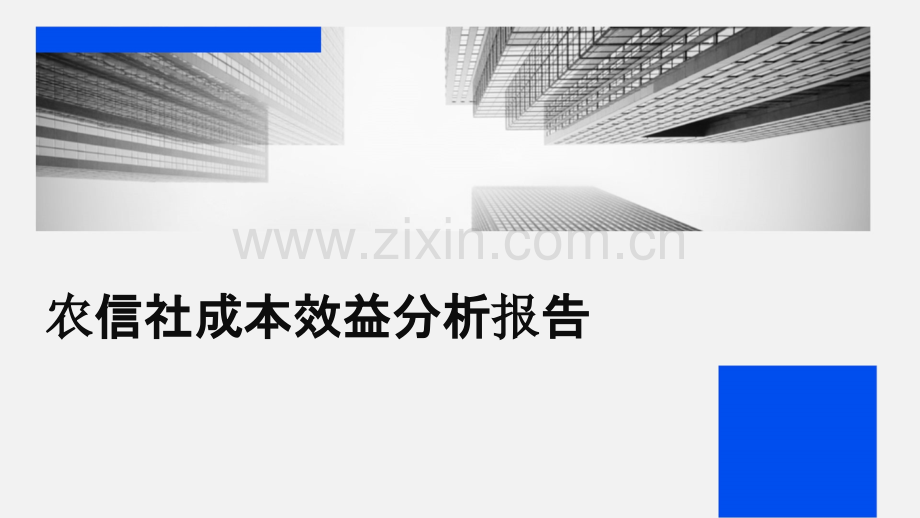 农信社成本效益分析报告.pptx_第1页