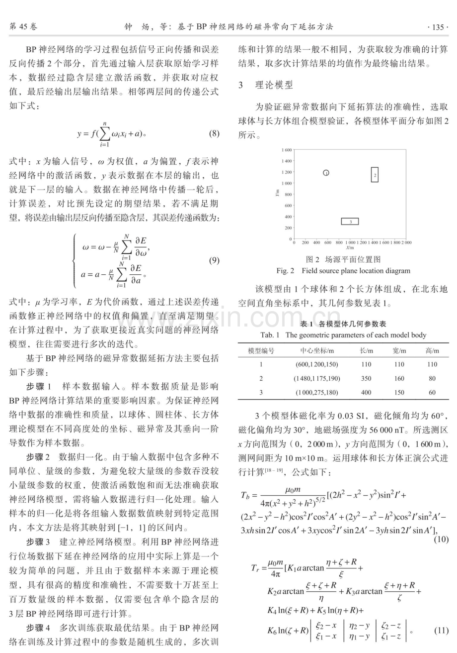 基于BP神经网络的磁异常向下延拓方法.pdf_第3页