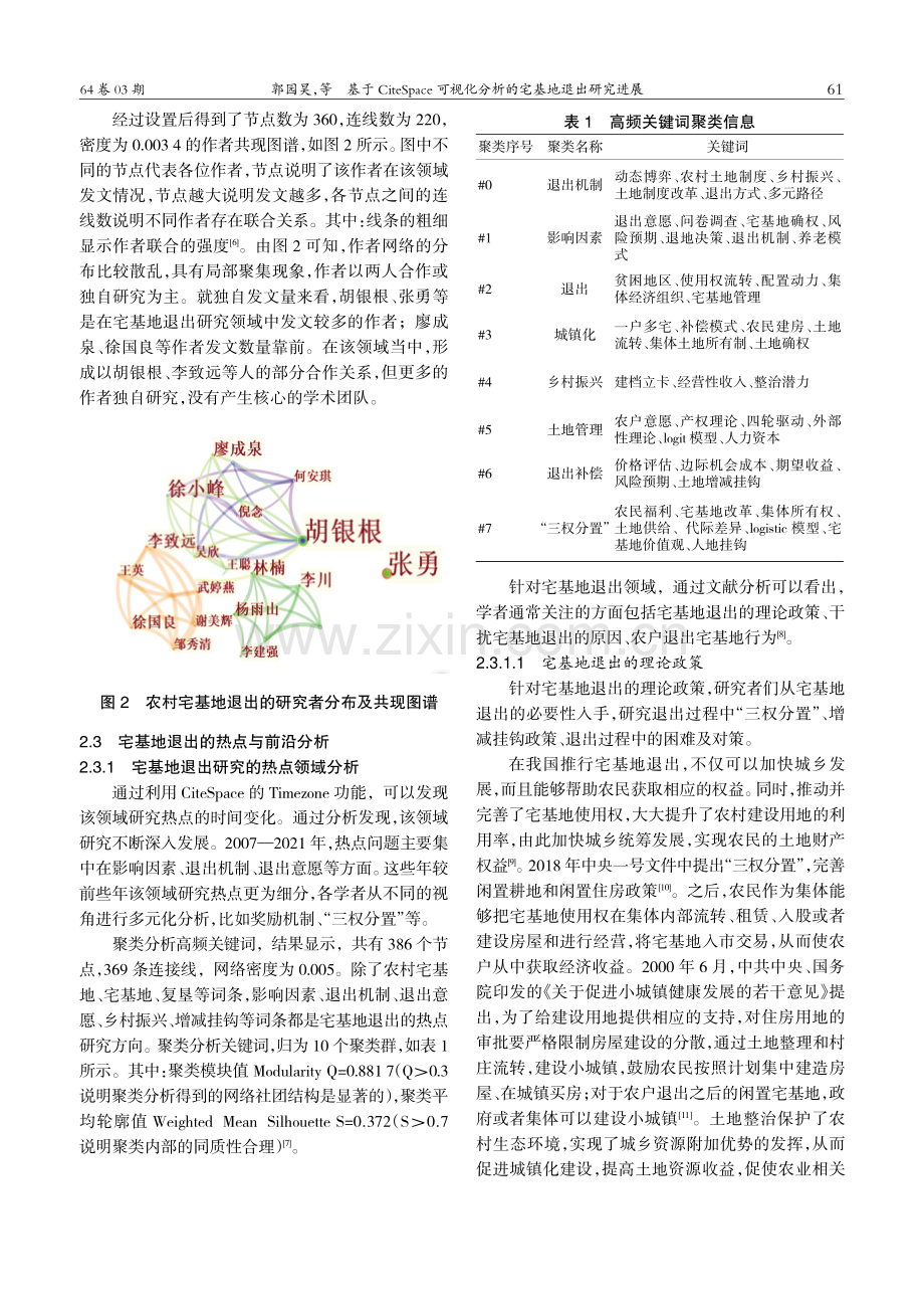 基于CiteSpace可视化分析的宅基地退出研究进展.pdf_第3页