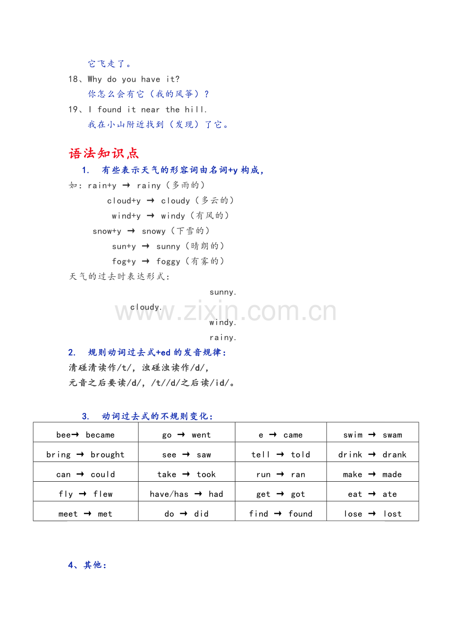 苏教版六年级英语上册Unit2-单元知识.doc_第3页