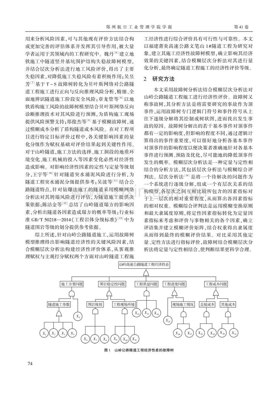 基于FTA-FAHP的山岭公路隧道施工经济性评价.pdf_第2页