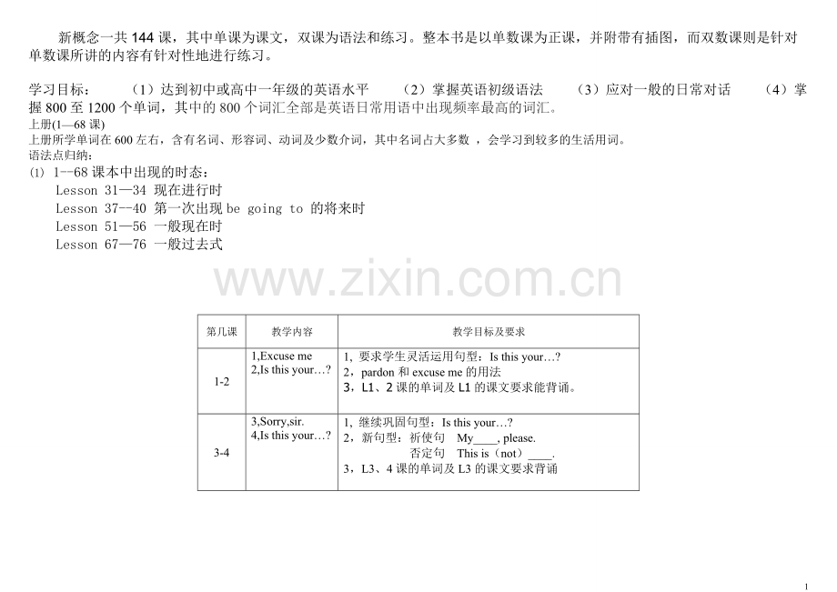 新概念第一册语法对每一课重点都进行总结.doc.pdf_第1页